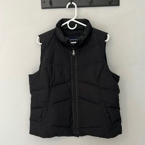Land’s End black puffer vest, like new, size L 14/16